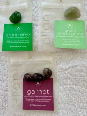 Ambitchous Healing Tumble Stones Green Onyx Aventurine Garnet